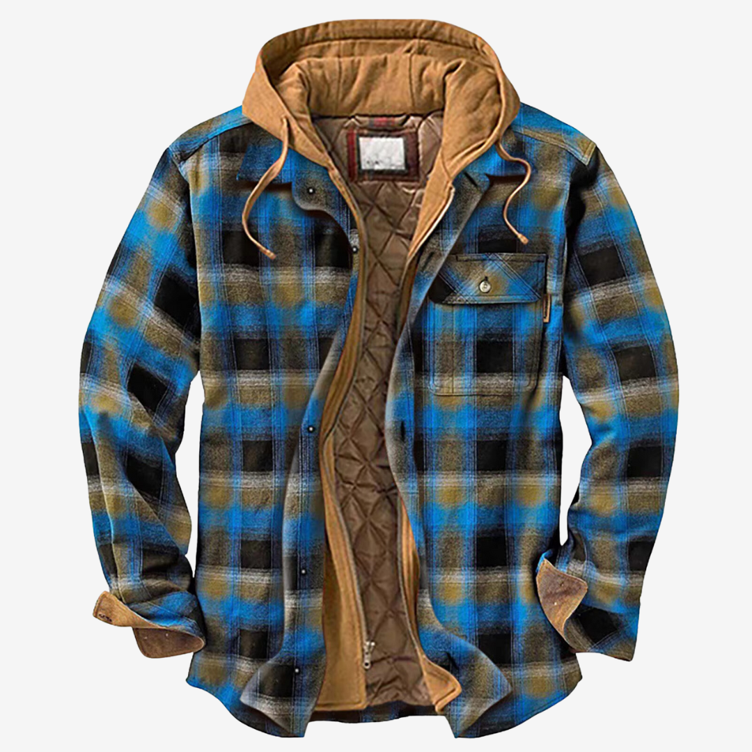 Herren Jacke Herbst Kariert Warm Elegant