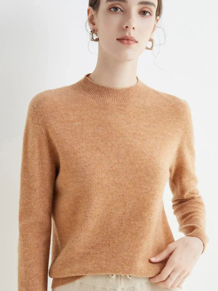 Damen Pullover Elegent Langarm Stilvoll