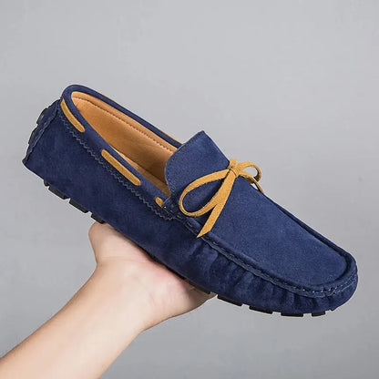 Herren Schnürloafer aus echtem Leder Schwarz Elegant