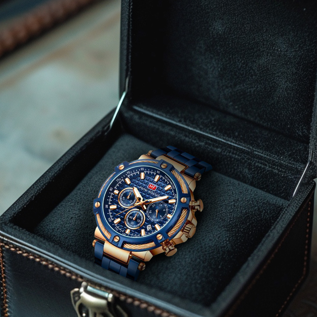 Herren Armbanduhr Maritime Quarzuhr Schwarz