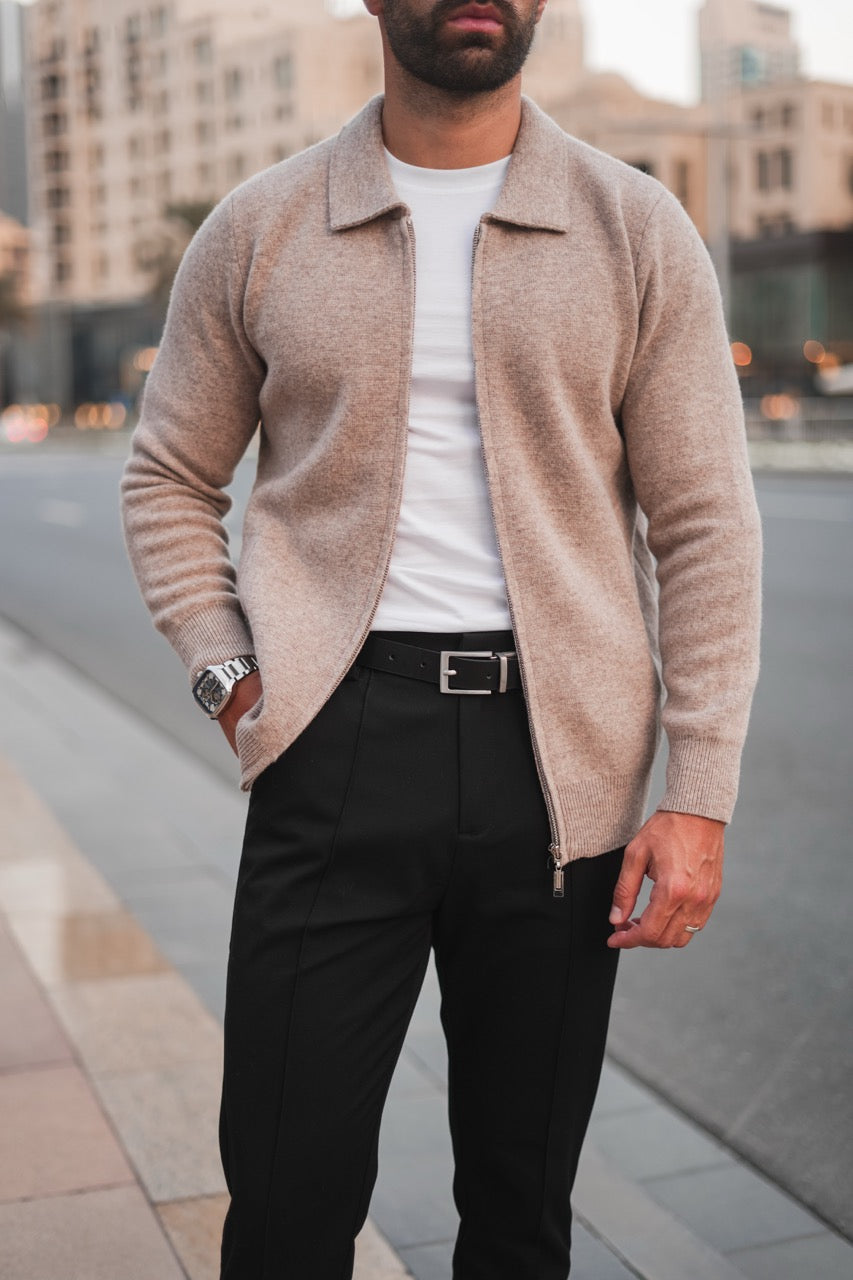 Herren Strickjacke Kaschmir Weich Elegant