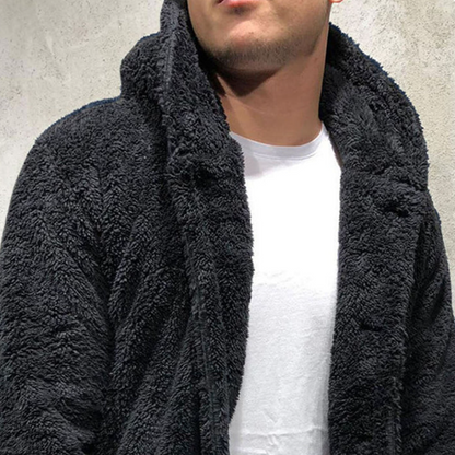 Herren Fleece Pullover Kapuzenjacke Warm