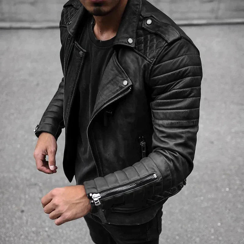 Lederjacke Herren Schwarz Hochwertig Ledermantel - BerlinGlamour
