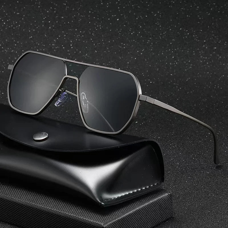 Edelstahl Pilotenbrille Herren Modern Metall Optik