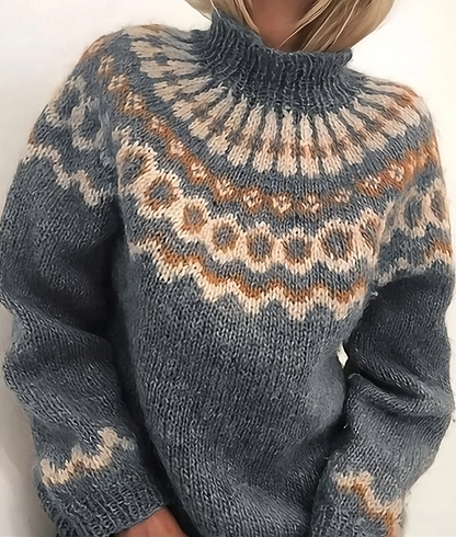 Weicher Damen Rollkragenpullover Isländische Wolle Kuschelig
