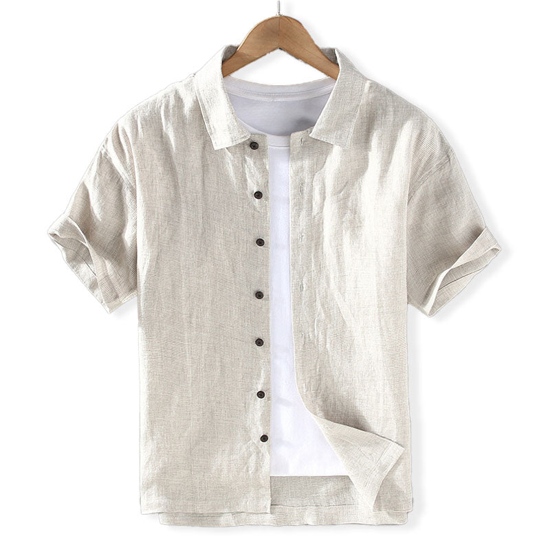 Herren Leinen Hemd Bequem Elegant Sommer - BerlinGlamour