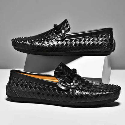 Elegante Herren Loafer aus echtem Leder Schwarz