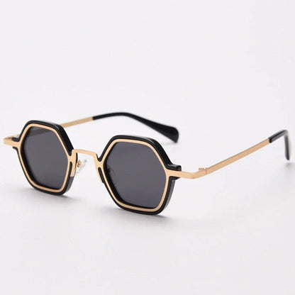 Herren Sonnenbrille Klassisch Echtleder Schwarz