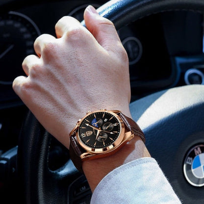 Herren Armbanduhr Edelstahl Automatik Elegant