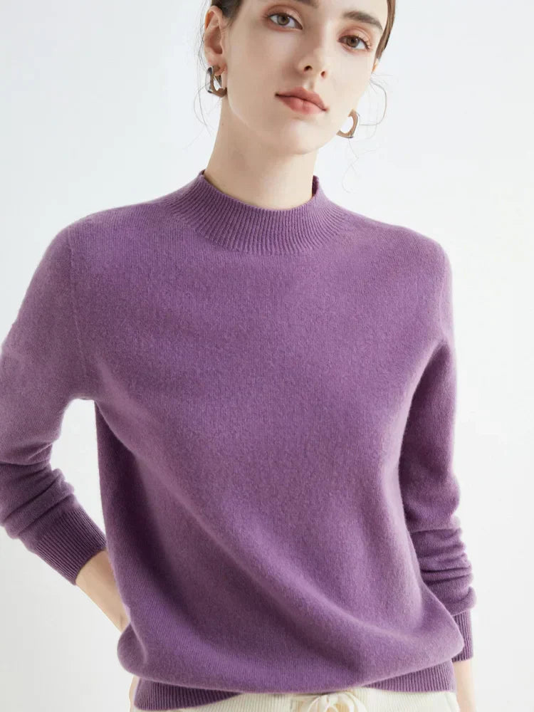 Damen Pullover Elegent Langarm Stilvoll