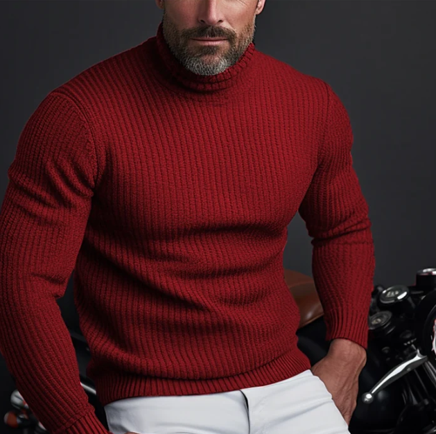 Herren Rollkragenpullover Designer Qualität Warm - BerlinGlamour