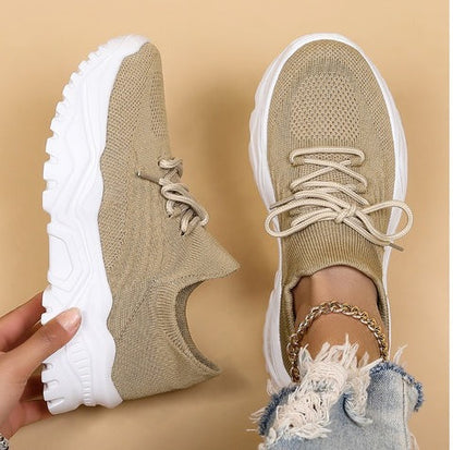 Damen Sneaker Atmungsaktiv mit Fußstütze Bequem