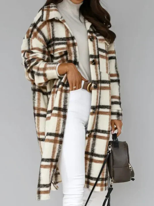 Stylischer Damen Wollmantel Modern