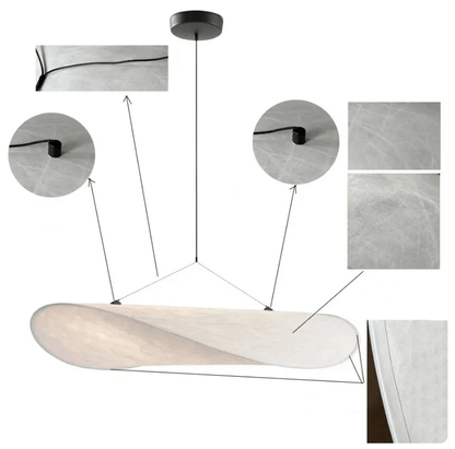 Seidenpendelleuchte Modern Schick Design