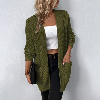 Eleganter Damen Cardigan Lang Modern