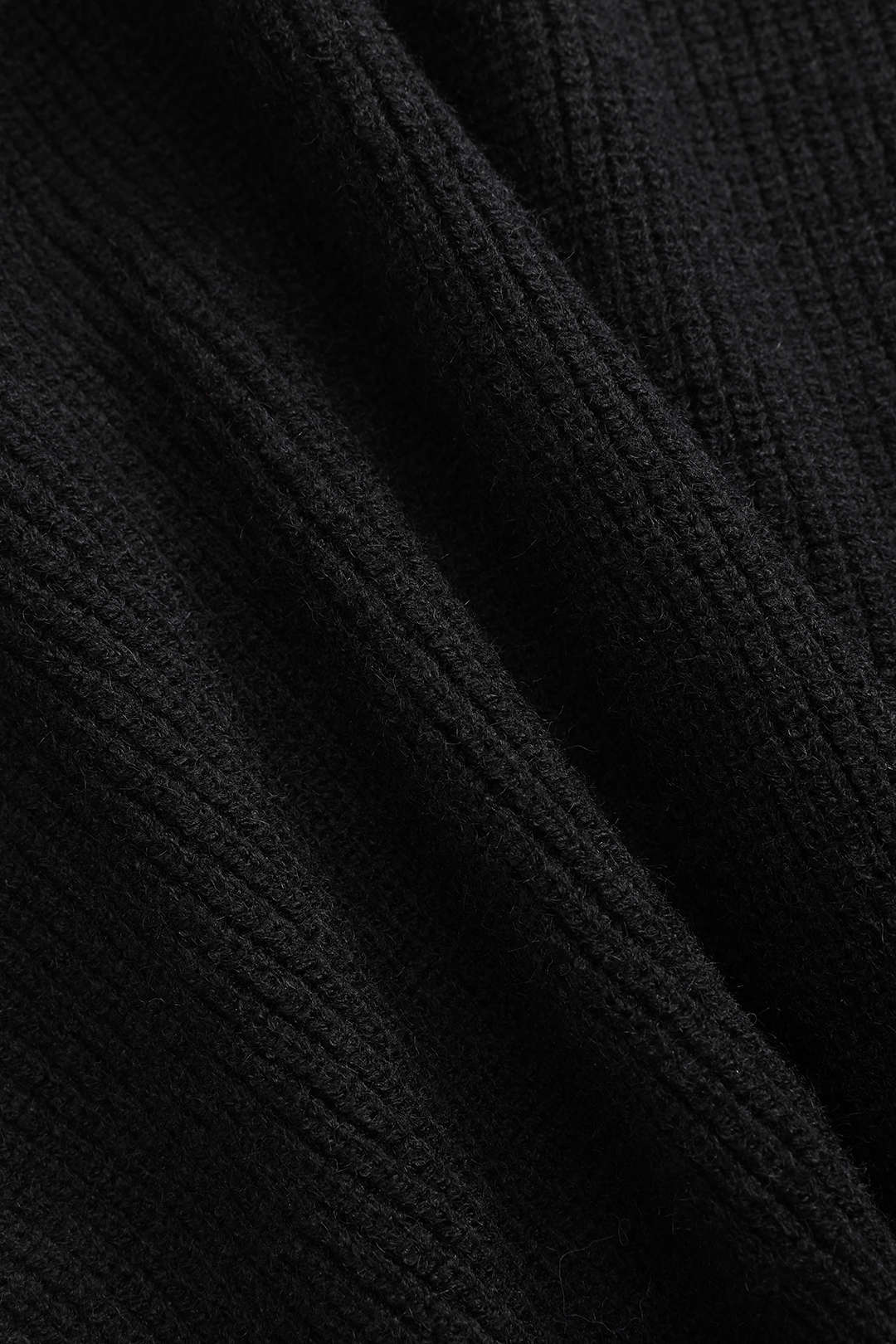 Strick-Cardigan Schwarz mit Denim-Patches Frauen