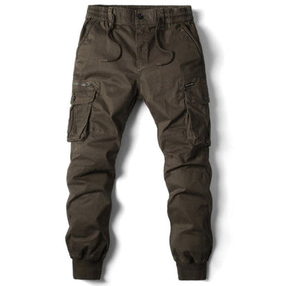Herren Cargo-Hose Bequem Modern Grün