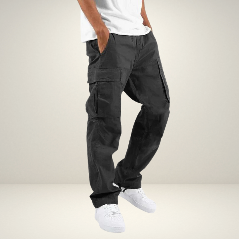 Herren Cargo-Hose Baumwolle Bequem Mit Taschen - BerlinGlamour