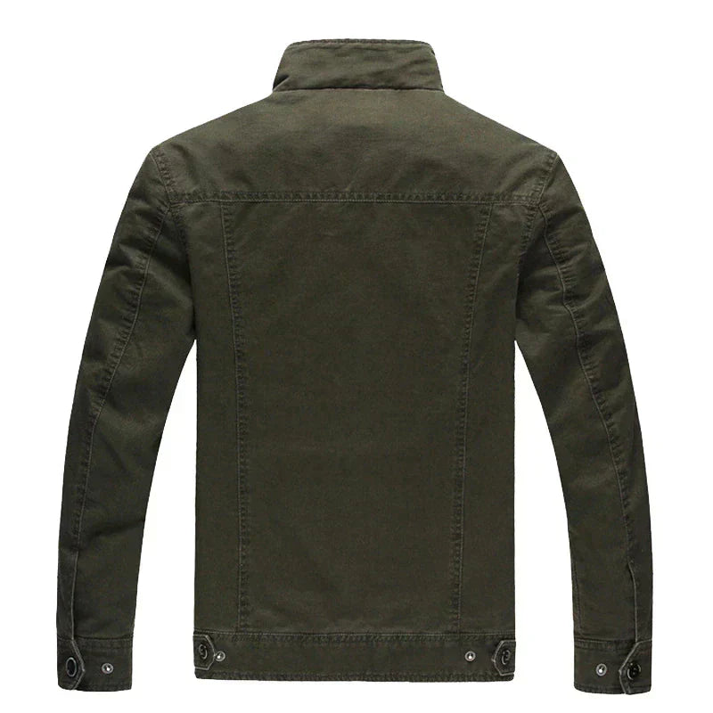 Cargo Jacke - Army grün - Feldjacke - Militärische Einsatzjacke - Herrenjacke-Chaps Herrenmode