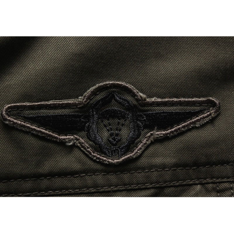 Cargo Jacke - Army grün - Feldjacke - Militärische Einsatzjacke - Herrenjacke-Chaps Herrenmode