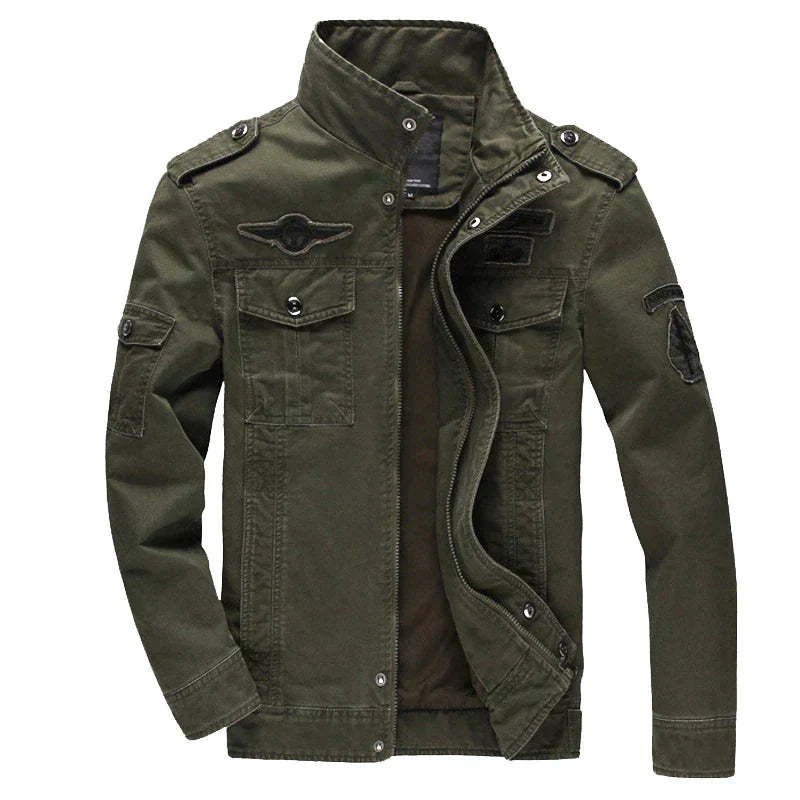 Militärjacke Herren Armygrün Feldjacke Cargo - BerlinGlamour