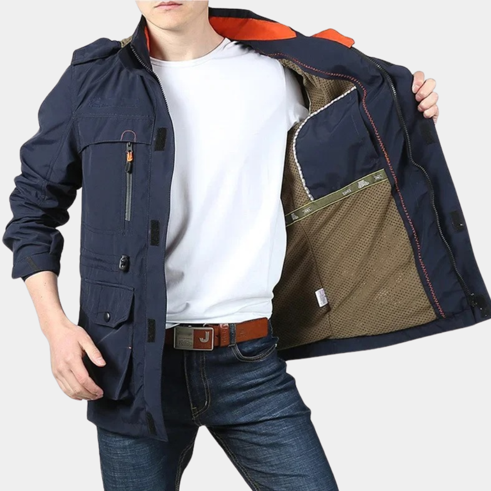 Leichte Sommerjacke Männer Outdoorjacke mit Taschen - BerlinGlamour