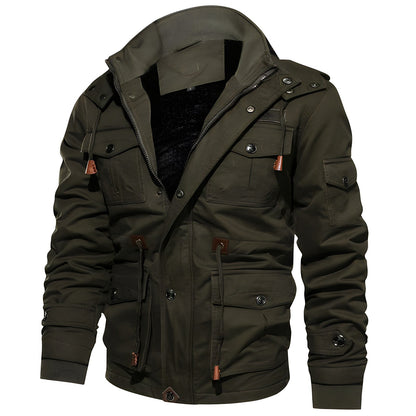 Cargo-Jacke | Mit Kapuze | Taschen | Fleecegefütterte Jacke | Herren-Winterjacke-Chaps Herrenmode