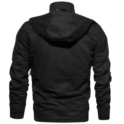 Cargo-Jacke | Mit Kapuze | Taschen | Fleecegefütterte Jacke | Herren-Winterjacke-Chaps Herrenmode