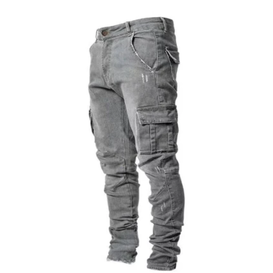 Männer Skinny Jeans Lässig Mit Vielen Taschen - BerlinGlamour