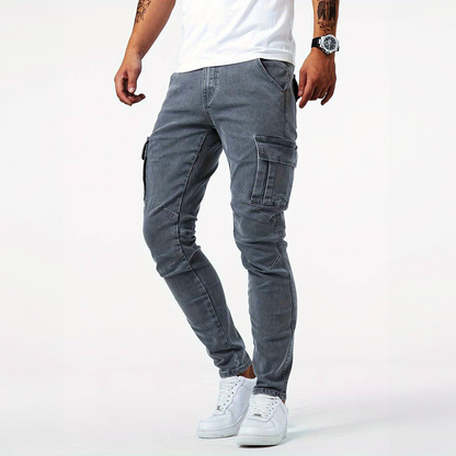 Herren Cargo Jeans Stretch Skinny Hose - BerlinGlamour
