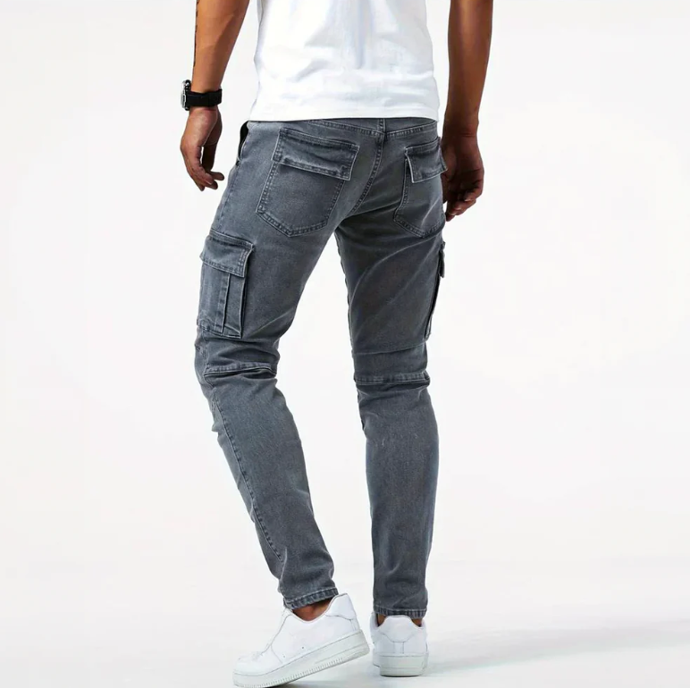 Cargo-Jeans - Slim fit - dehnbar - Skinny Jeans - Herren Cargo-Hosen-Chaps Herrenmode
