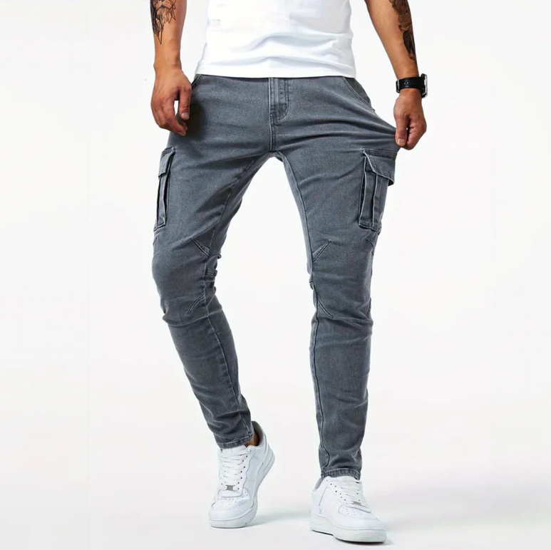 Cargo-Jeans - Slim fit - dehnbar - Skinny Jeans - Herren Cargo-Hosen-Chaps Herrenmode