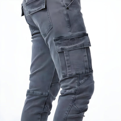 Cargo-Jeans – dehnbar – schmale Passform – Cargohosen – Herrenhosen-Chaps Herrenmode