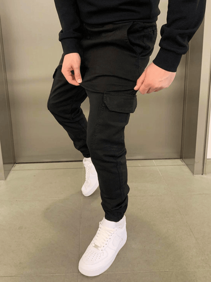 Cargo Jogger - Slim Fit - Kordelzug - Cargohosen - Herrenhosen-Chaps Herrenmode