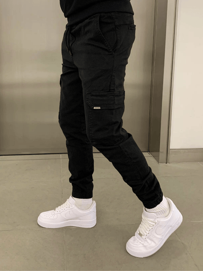 Cargo Jogger - Slim Fit - Kordelzug - Cargohosen - Herrenhosen-Chaps Herrenmode