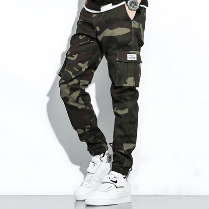 Herren Jogginghose Camouflage Slim Fit Cargohose - BerlinGlamour