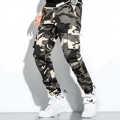 Cargo-Jogginghose | Camouflage | Slim Fit | Cargohose | Herrenhose-Chaps Herrenmode