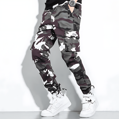 Cargo-Jogginghose | Camouflage | Slim Fit | Cargohose | Herrenhose-Chaps Herrenmode