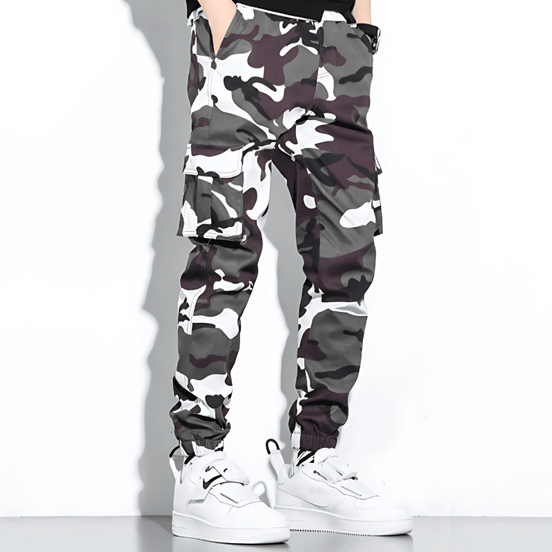 Cargo-Jogginghose | Camouflage | Slim Fit | Cargohose | Herrenhose-Chaps Herrenmode
