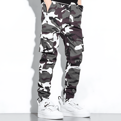 Cargo-Jogginghose | Camouflage | Slim Fit | Cargohose | Herrenhose-Chaps Herrenmode