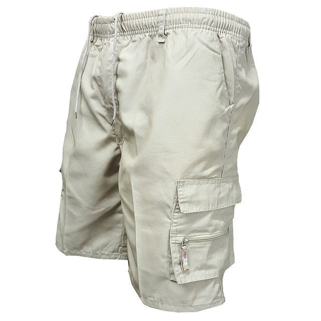 Cargo-Shorts – Lange Freizeit-Shorts für Herren mit mehreren Taschen und Camouflage-Muster-Weiß-S-Chaps Herrenmode