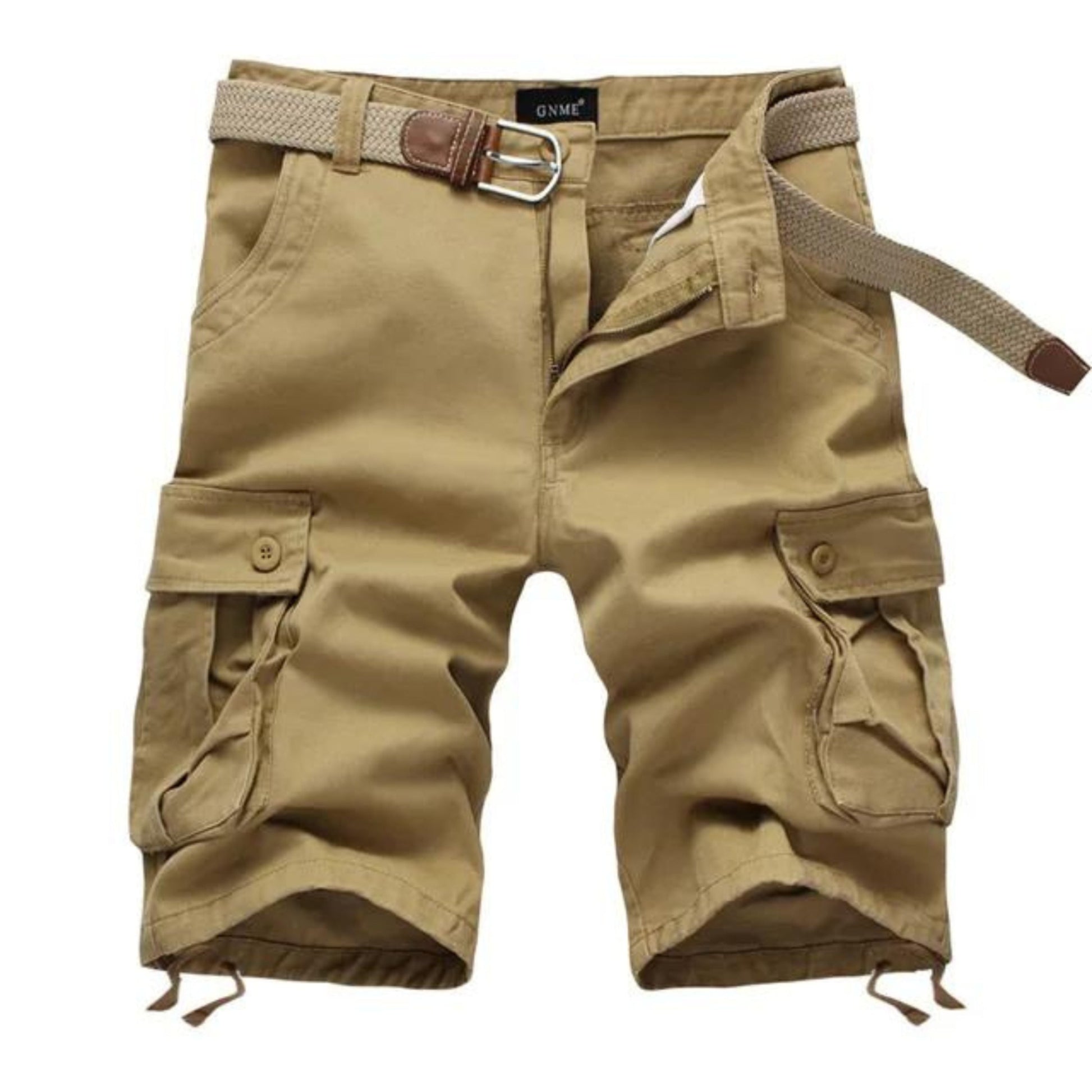 Herren Cargo Shorts Lange Bequeme Freizeit Shorts Mit Gürtel - BerlinGlamour
