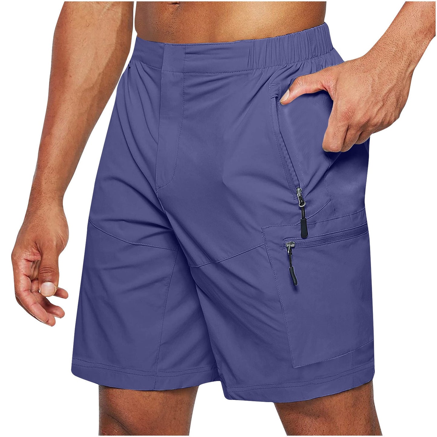 Cargo-Shorts – Leicht – Elastischer Bund – Lässige Shorts – Herren-Shorts-Blau-S-Chaps Herrenmode