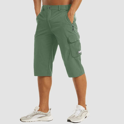 Cargo Shorts - Schnell trocknend - Taktisch - Lange Shorts - Capri Shorts für Männer-Grün-S-Chaps Herrenmode