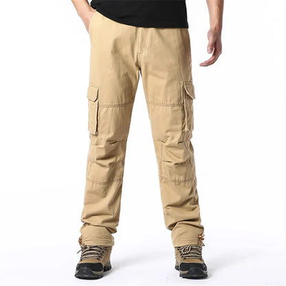 Cargohose – Elastischer Bund – Baumwolle – Gerade geschnittene Hose – Herrenhose-Chaps Herrenmode