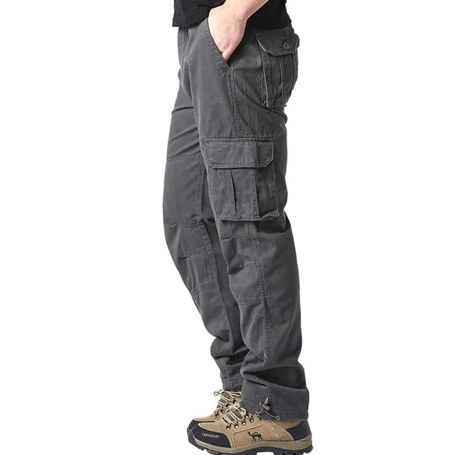 Herren Cargohose Gerade Bein Mit Taschen - BerlinGlamour