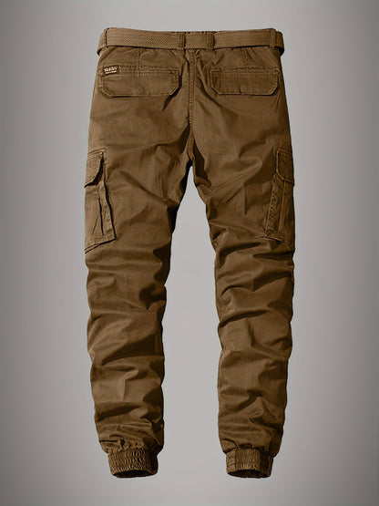 Cargohose – Lässige Cargohose für Männer mit Gummizug am Knöchel und Gürtel-Chaps Herrenmode