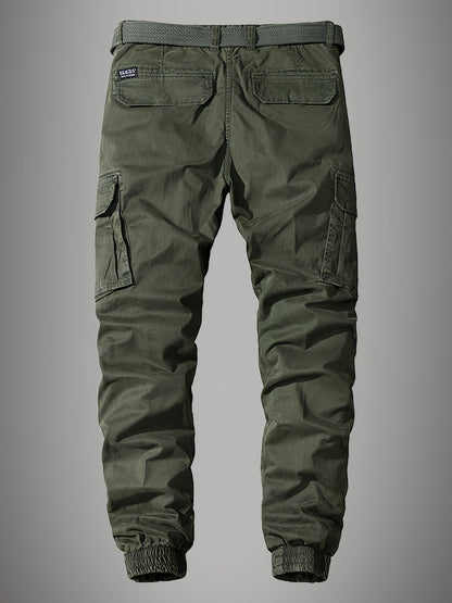 Cargohose – Lässige Cargohose für Männer mit Gummizug am Knöchel und Gürtel-Chaps Herrenmode