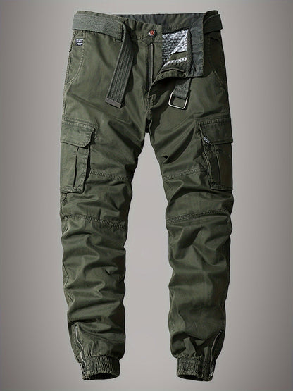 Herren Cargohose Bequem Gummizug Gürtel - BerlinGlamour