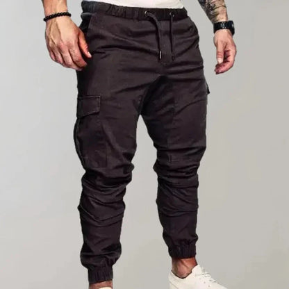 Elastische Herren Cargo Hosen mit Kordelzug - BerlinGlamour